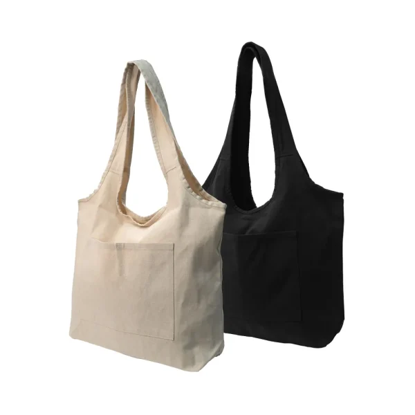 Cotton Hobo Bags with Front Pocket, 340 GSM (10 oz) b